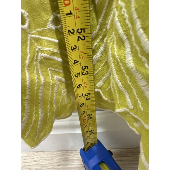 Sundance Remi Eyelet Maxi Dress XXL Bright Yellow Green Embroidered Cotton Flowy - Picture 12 of 12